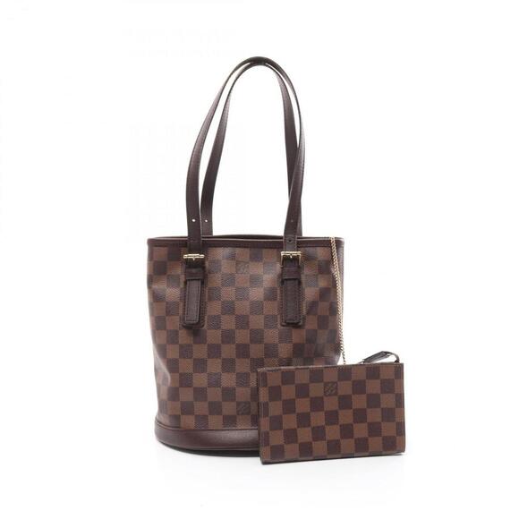 LOUIS VUITTON Brown Damier Leather Tote Bag - Picture 1 of 10